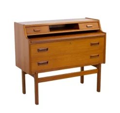 New Pamono Danish Teak Bureau by Arne Wahl Iversen for Vinde Mobelfabrik, 1960s