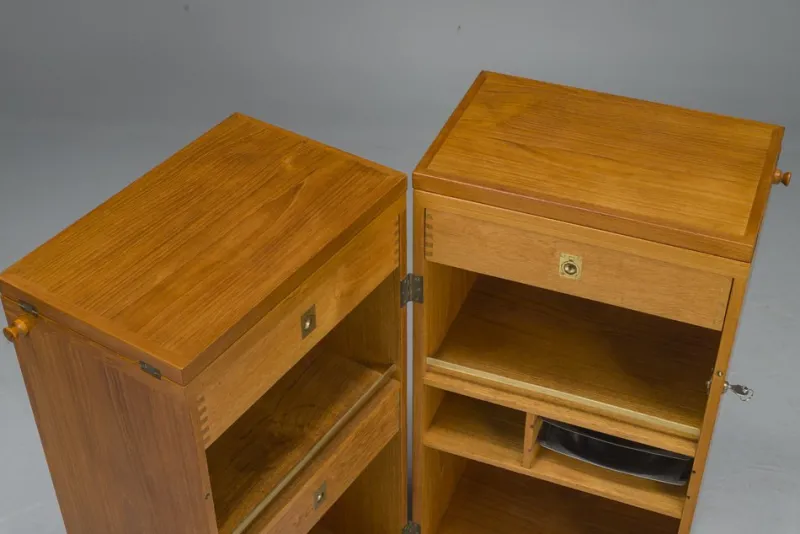 Pamono Danish Teak Captains Bar by Reno Wahl Iversen for Dyrlund, 1960s> Sideboards & Buffets
