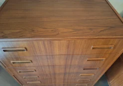 Pamono Danish Teak Chest of Drawers from Borge Dam, 1960s> Dressers, Commodes & Chests