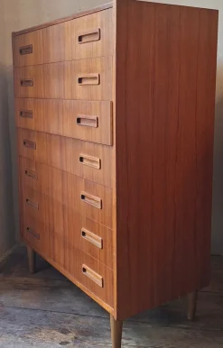 Pamono Danish Teak Chest of Drawers from Borge Dam, 1960s><noscript><img width=