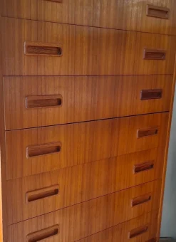 Pamono Danish Teak Chest of Drawers from Borge Dam, 1960s><noscript><img width=