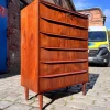 Pamono Danish Teak Chest of Drawers with Lock> Dressers, Commodes & Chests