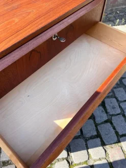 Pamono Danish Teak Chest of Drawers with Lock><noscript><img width=