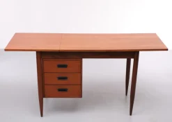 Pamono Danish Teak Drop Leaf Writing Desk by Arne Vodder, 1960s> Secretaires
