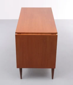Pamono Danish Teak Drop Leaf Writing Desk by Arne Vodder, 1960s><noscript><img width=