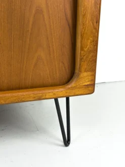 Pamono Danish Teak Hi-Fi Sideboard with Tambour Doors from Dyrlund, 1970s><noscript><img width=