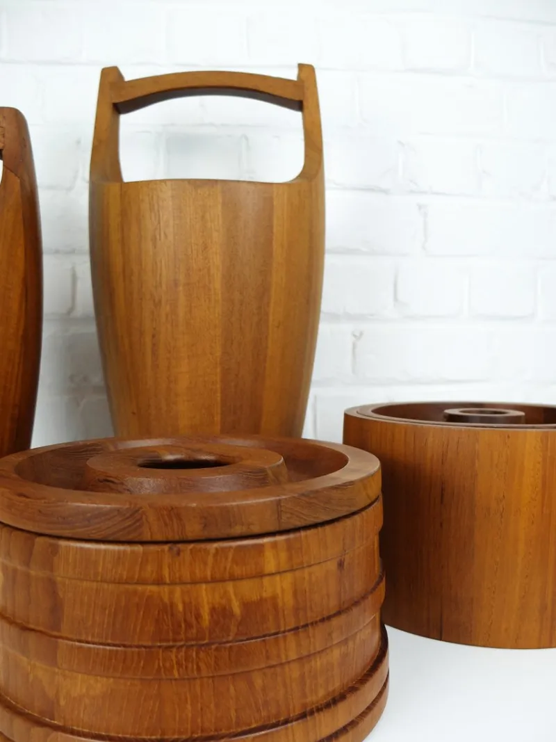 Outlet Pamono Danish Teak Ice Buckets by Jens Harald Quistgaard for Dansk Designs, 1960s, Set of 4