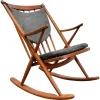 Pamono Danish Teak Rocking Chair Model 182 attributed to Frank Reenskaug for Bramin, Denmark, 1950s> Rocking Chairs