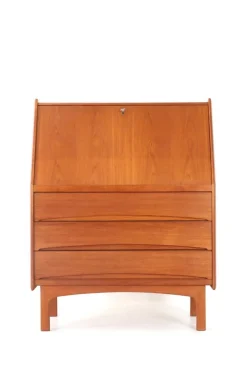 Pamono Danish Teak Secretary from Bernhard Pedersen & Søn, 1960s> Secretaires