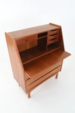 Pamono Danish Teak Secretary from Bernhard Pedersen & Søn, 1960s><noscript><img width=
