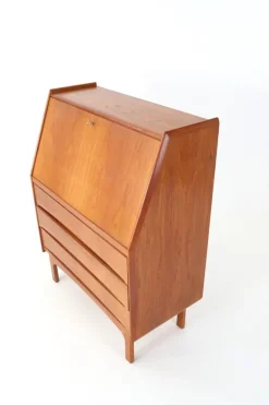 Pamono Danish Teak Secretary from Bernhard Pedersen & Søn, 1960s><noscript><img width=