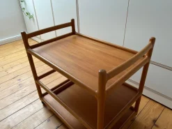 Pamono Danish Teak Serving Trolley by Johannes Andersen for CFC Silkeborg><noscript><img width=