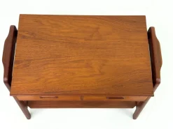 Pamono Danish Teak Side Table with Drawers, 1960s><noscript><img width=