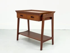 Pamono Danish Teak Side Table with Drawers, 1960s><noscript><img width=