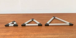 Pamono Danish Triangular Trivet Coasters by Jorgen Meldgaard for Menu, 1980s, Set of 3><noscript><img width=