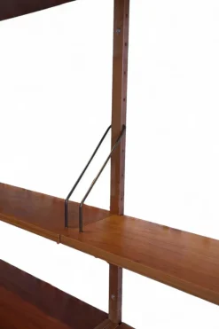 Clearance Pamono Danish Wall-Mounted Shelving System in Teak, 1960s