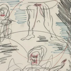 New Pamono Dario Fo, Composition, Mixed Media on Paper