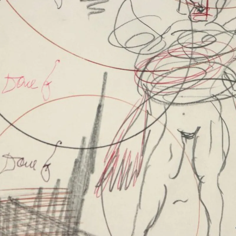 New Pamono Dario Fo, Composition, Mixed Media on Paper