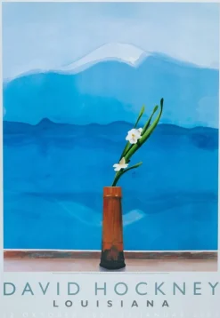 Pamono David Hockney Mount Fuji and Flowers Poster> Posters
