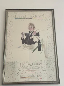 Online Pamono David Hockney, Tate Modern Exhibition Poster of Celia in a Black Dress, 1980, Print, Framed