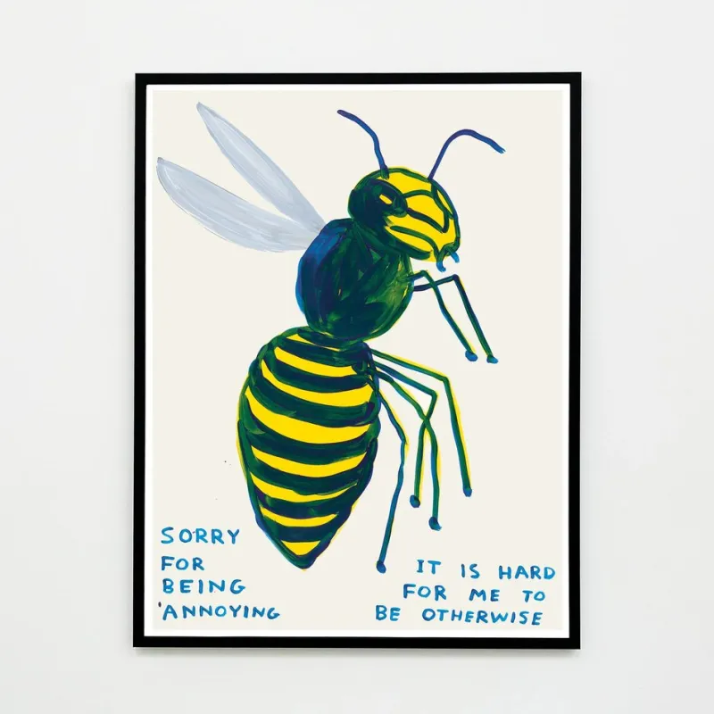 Online Pamono David Shrigley, Sorry for Being Annoying, 2021, Lithograph Poster, Framed