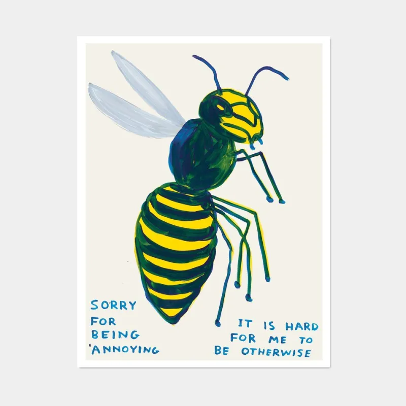 Online Pamono David Shrigley, Sorry for Being Annoying, 2021, Lithograph Poster, Framed