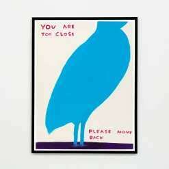 Pamono David Shrigley, You Are Too Close, 2019, Lithograph Poster, Framed> Wall Decor