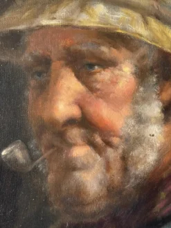 Clearance Pamono David Wood Haddon, Cornish Fisherman, 1888, Oil Painting, Framed