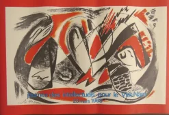 Pamono Day of Intellectuals for Vietnam Poster after Soulages, Picasso, Vasarely & Masson, 1968><noscript><img width=