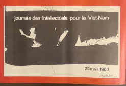 Pamono Day of Intellectuals for Vietnam Poster after Soulages, Picasso, Vasarely & Masson, 1968><noscript><img width=