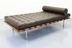 Pamono Daybed in Black Leather by Ludwig Mies Van Der Rohe for Knoll International> Daybeds & Chaises Lounges