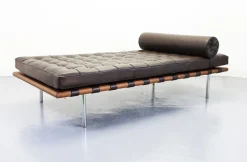 Pamono Daybed in Black Leather by Ludwig Mies Van Der Rohe for Knoll International> Daybeds & Chaises Lounges