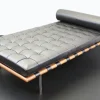 Pamono Daybed in Black Leather by Ludwig Mies Van Der Rohe for Knoll International, 2010s