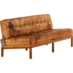 Hot Pamono Daybed in Teak, Steel and Leather attributed to Johannes Spalt, 1960s
