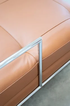 Pamono Daybed Sofa in Cognac Leather by Eileen Gra for Vereinigte Werkstätten Collection, 1980s><noscript><img width=