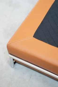 Pamono Daybed Sofa in Cognac Leather by Eileen Gra for Vereinigte Werkstätten Collection, 1980s><noscript><img width=