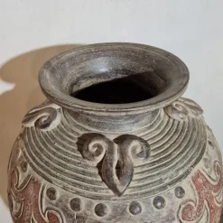 Online Pamono Decorated Terracotta Vase, 1970s