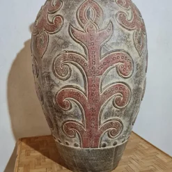 Online Pamono Decorated Terracotta Vase, 1970s