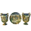 Discount Pamono Decorative Amphorae and Plate from Cantagallo, 19th Century, Set of 3
