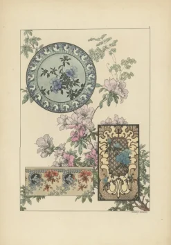 Pamono Decorative Flora, 1896, Paper> Art Nouveau