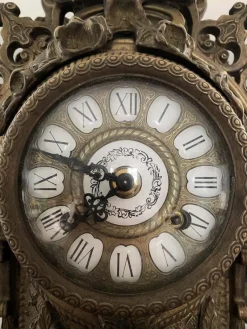 Pamono Decorative Golden Clock in Louis XIV Style, 1950s><noscript><img width=