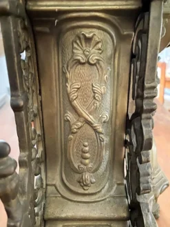 Pamono Decorative Golden Clock in Louis XIV Style, 1950s><noscript><img width=