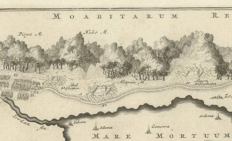 Online Pamono Decorative Map of the Holy Land by Pieter Mortier, 1700