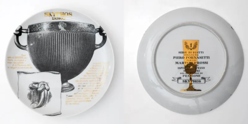 Discount Pamono Decorative Porcelain Plates by P. Fornasetti for Martini & Rossi, 1960s, Set of 12