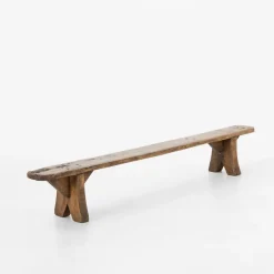 New Pamono Decorative Wooden Low Bench, France, 1850s