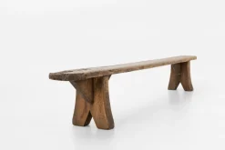 New Pamono Decorative Wooden Low Bench, France, 1850s