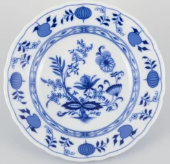 Pamono Deep Porcelain Plates in Blue Onion Pattern from Bavaria, Germany, Set of 6><noscript><img width=