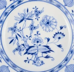Best Pamono Deep Porcelain Plates with Blue Onion Pattern, Meissen, Germany, Set of 6