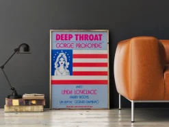 Pamono Deep Throat Original Vintage Movie Poster from Studio Lem, France, 1975><noscript><img width=