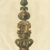 Hot Pamono Delange, Candleholder of Mr. Le Marquis Dazeglio, 1869, Paper